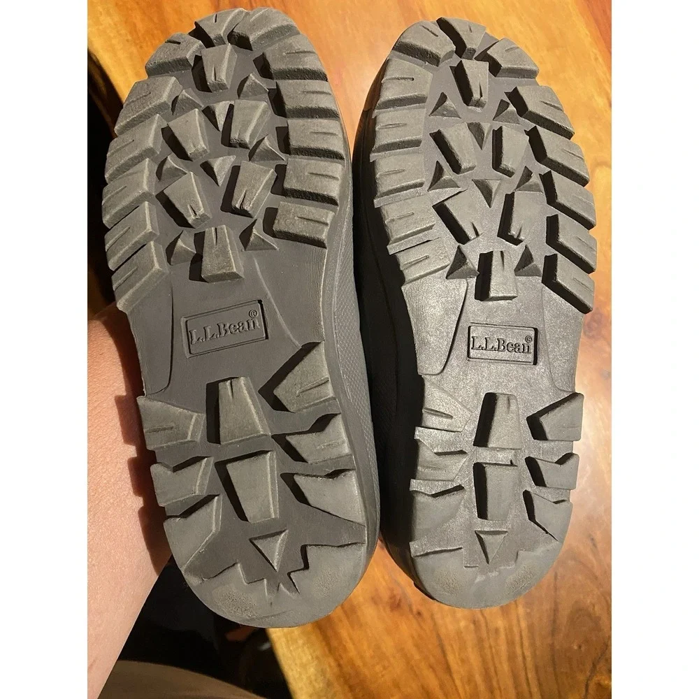 LL Bean Northwoods Lined Snow Boots Coral Snowflake Nylon Winter Kids Size 6